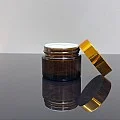 50 ml Amber Cam Krem Kavanozu Parlak Gold Kapaklı Tıpalı 50 ml Amber Cam Krem Kavanozu Parlak Gold Kapaklı Tıpalı
