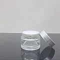 50 ml Şeffaf Cam Krem Kavanozu Gümüş Kapaklı Tıpalı 50 ml Şeffaf Cam Krem Kavanozu Gümüş Kapaklı Tıpalı