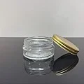 50 ml Cam Krem Kavanozu Gold Metal Kapaklı 50 ml Cam Krem Kavanozu Gold Metal Kapaklı