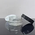 50 ml Şeffaf Pet Krem Kavanozu Siyah Kapaklı 50 ml Şeffaf Pet Krem Kavanozu Siyah Kapaklı