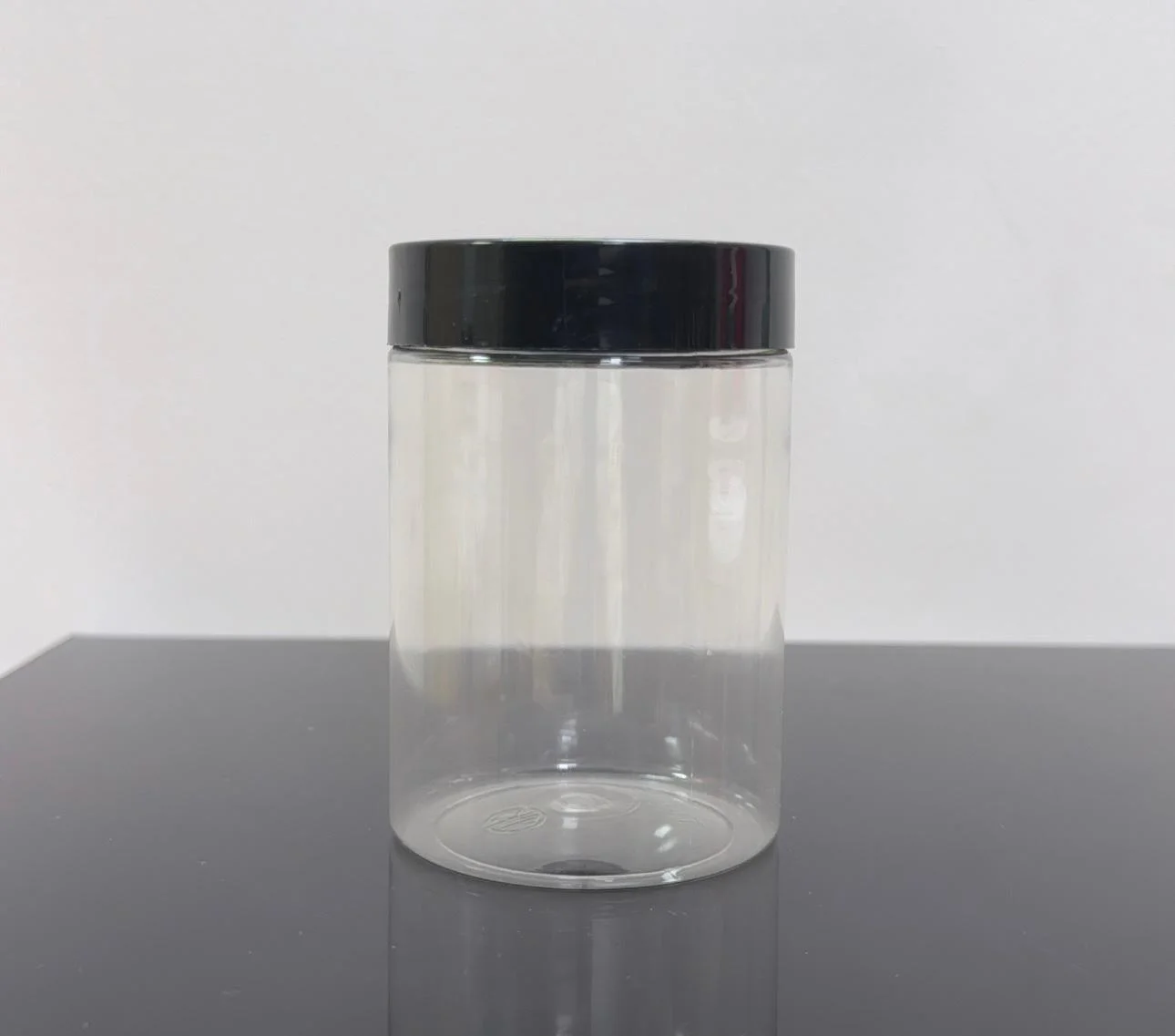 200 ml Şeffaf Pet Krem Kavanozu Siyah Kapaklı Tıpalı