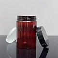 200 ml Amber Pet Krem Kavanozu Siyah Kapaklı Tıpalı 200 ml Amber Pet Krem Kavanozu Siyah Kapaklı Tıpalı
