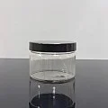 150 ml Şeffaf Pet Krem Kavanozu Siyah Kapaklı Tıpalı