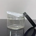 150 ml Şeffaf Pet Krem Kavanozu Siyah Kapaklı Tıpalı