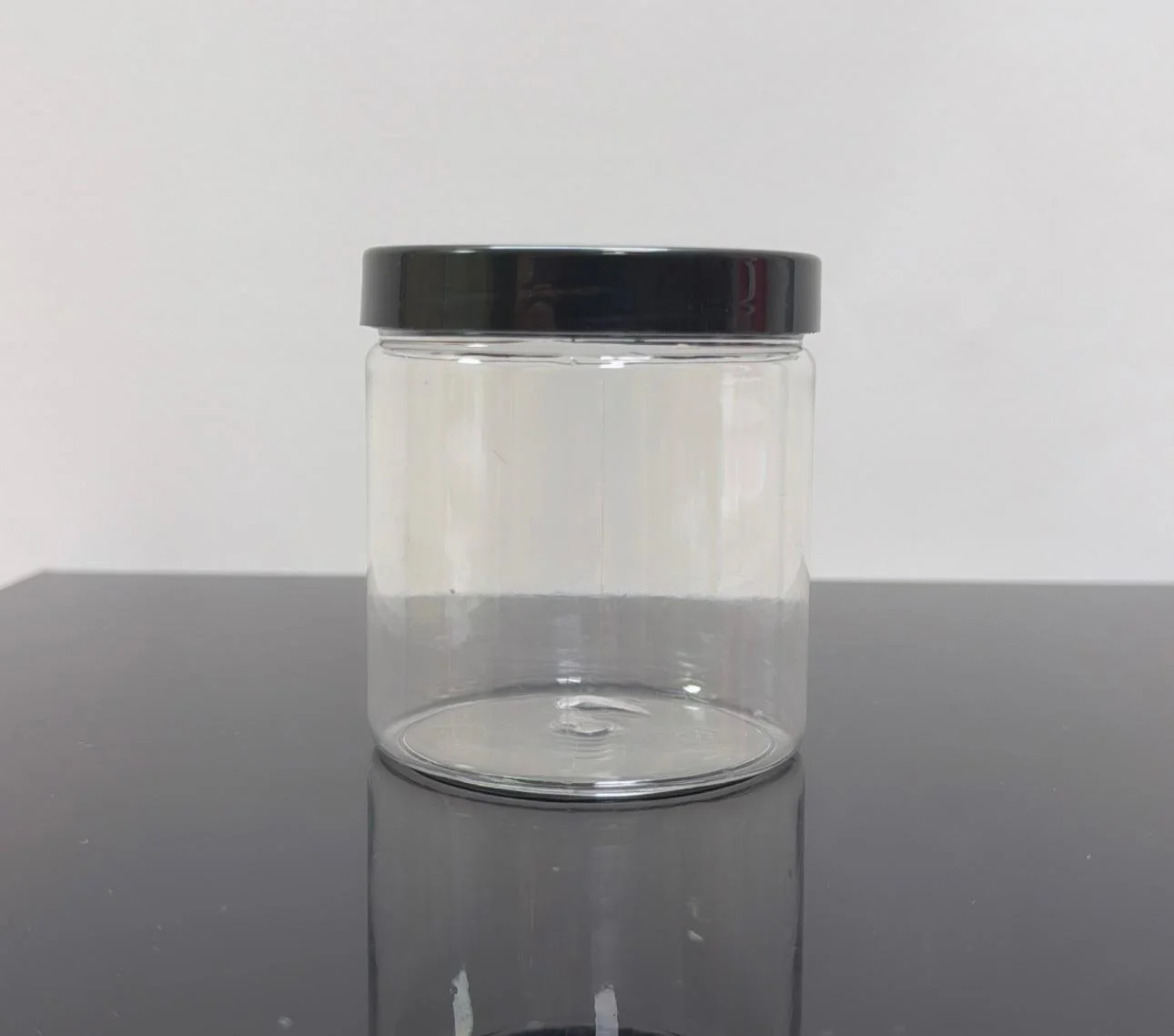 250 ml Şeffaf Pet Krem Kavanozu Siyah Kapaklı Tıpalı 250 ml Şeffaf Pet Krem Kavanozu Siyah Kapaklı Tıpalı