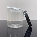 250 ml Şeffaf Pet Krem Kavanozu Siyah Kapaklı Tıpalı 250 ml Şeffaf Pet Krem Kavanozu Siyah Kapaklı Tıpalı