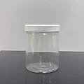300 ml Şeffaf Pet Krem Kavanozu Beyaz Kapaklı Tıpalı 300 ml Şeffaf Pet Krem Kavanozu Beyaz Kapaklı Tıpalı