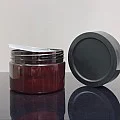 250 ml Amber Pet Krem Kavanozu Yüksek Model Siyah Kapaklı Tıpalı 250 ml Amber Pet Krem Kavanozu Yüksek Model Siyah Kapaklı Tıpalı