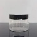 300 ml Şeffaf Pet Krem Kavanozu Parlak Siyah Kapaklı Tıpalı 300 ml Şeffaf Pet Krem Kavanozu Parlak Siyah Kapaklı Tıpalı