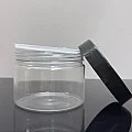 300 ml Şeffaf Pet Krem Kavanozu Parlak Siyah Kapaklı Tıpalı 300 ml Şeffaf Pet Krem Kavanozu Parlak Siyah Kapaklı Tıpalı