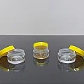 5 ml Şeffaf Sarı Kapaklı Akrilik Kavanozlar 5 ml Şeffaf Sarı Kapaklı Akrilik Kavanozlar