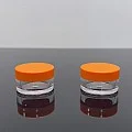 5 ml Şeffaf Turuncu Kapaklı Akrilik Kavanoz 5 ml Şeffaf Turuncu Kapaklı Akrilik Kavanoz