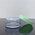 50 ml Şeffaf Turkuaz Kapaklı Akrilik Kavanoz 50 ml Şeffaf Turkuaz Kapaklı Akrilik Kavanoz
