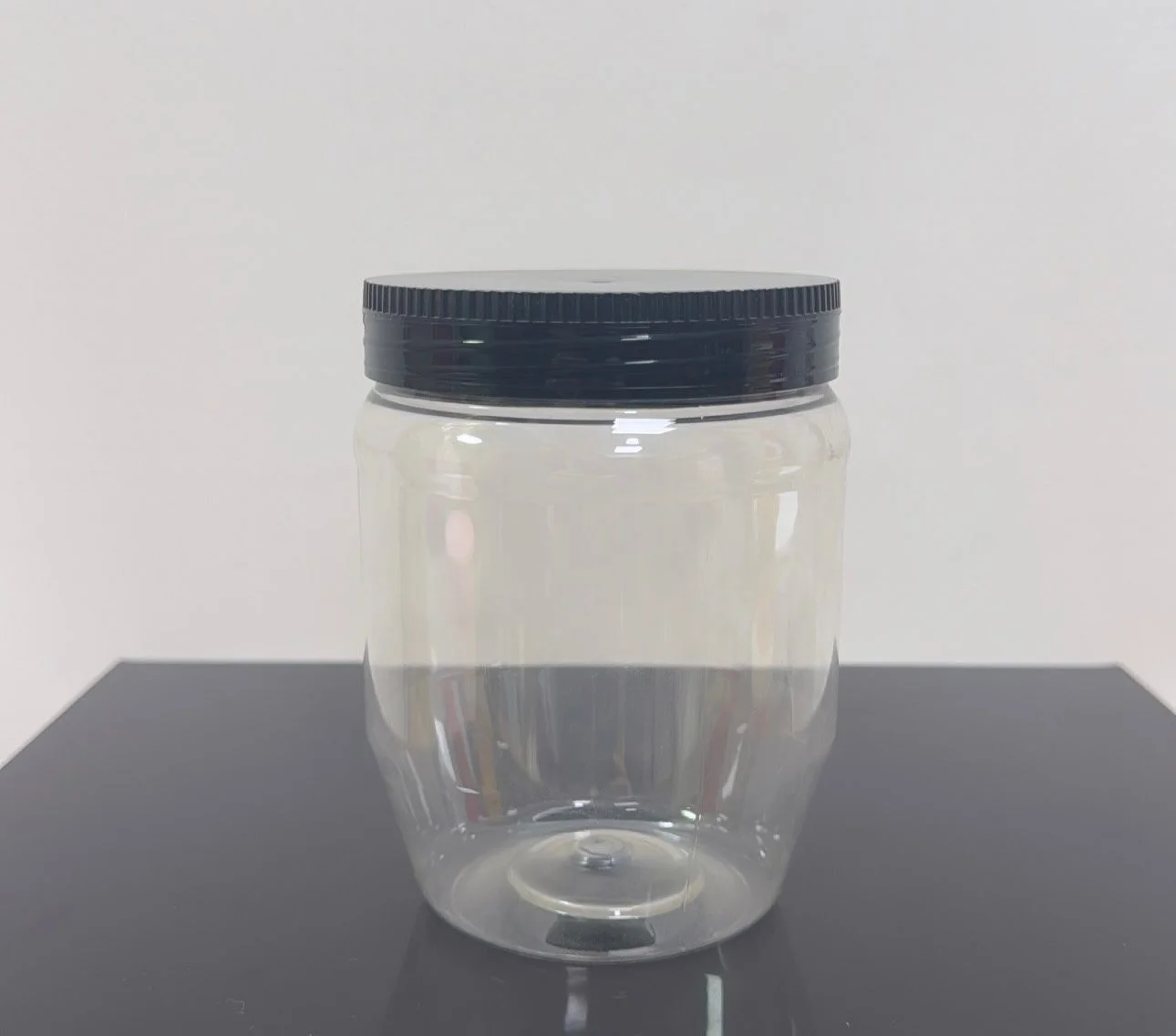 700 ml Şeffaf Pet Krem Kavanozu Siyah Kapaklı Tıpalı 700 ml Şeffaf Pet Krem Kavanozu Siyah Kapaklı Tıpalı