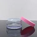 50 ml Şeffaf Pembe Kapaklı Tıpalı Akrilik Kavanoz 50 ml Şeffaf Pembe Kapaklı Tıpalı Akrilik Kavanoz