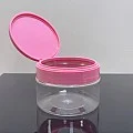 250 ml Şeffaf Pet Krem Kavanozu Pembe Açmalı Kapaklı 250 ml Şeffaf Pet Krem Kavanozu Pembe Açmalı Kapaklı