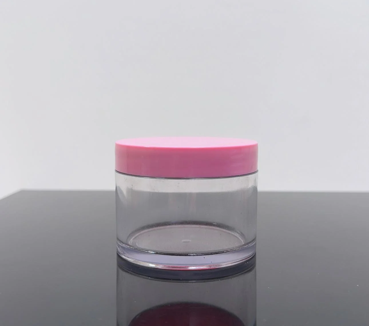 100 ml Şeffaf Pembe Kapaklı Tıpalı Akrilik Kavanoz 100 ml Şeffaf Pembe Kapaklı Tıpalı Akrilik Kavanoz