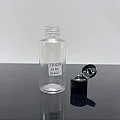 50 ml Boş Şeffaf Plastik Şişe Siyah Açmalı Fliptop Kapaklı 50 ml Boş Şeffaf Plastik Şişe Siyah Açmalı Fliptop Kapaklı