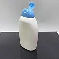 400 ml Beyaz Şampuan Şişesi Mavi Kapaklı 400 ml Beyaz Şampuan Şişesi Mavi Kapaklı