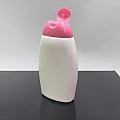 250 ml Beyaz Şampuan Şişesi Pembe Kapaklı 250 ml Beyaz Şampuan Şişesi Pembe Kapaklı