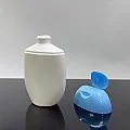 100 ml Beyaz Şampuan Şişesi Mavi Kapaklı 100 ml Beyaz Şampuan Şişesi Mavi Kapaklı