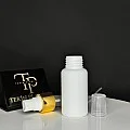 50 ML Beyaz Tombul Ağız Plastik Şişe Gold-Beyaz Parmak Spreyli 50 ML Beyaz Tombul Ağız Plastik Şişe Gold-Beyaz Parmak Spreyli