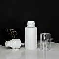 50 ML Küt Model Beyaz Plastik Şişe Kristal Kapak Losyon Pompalı