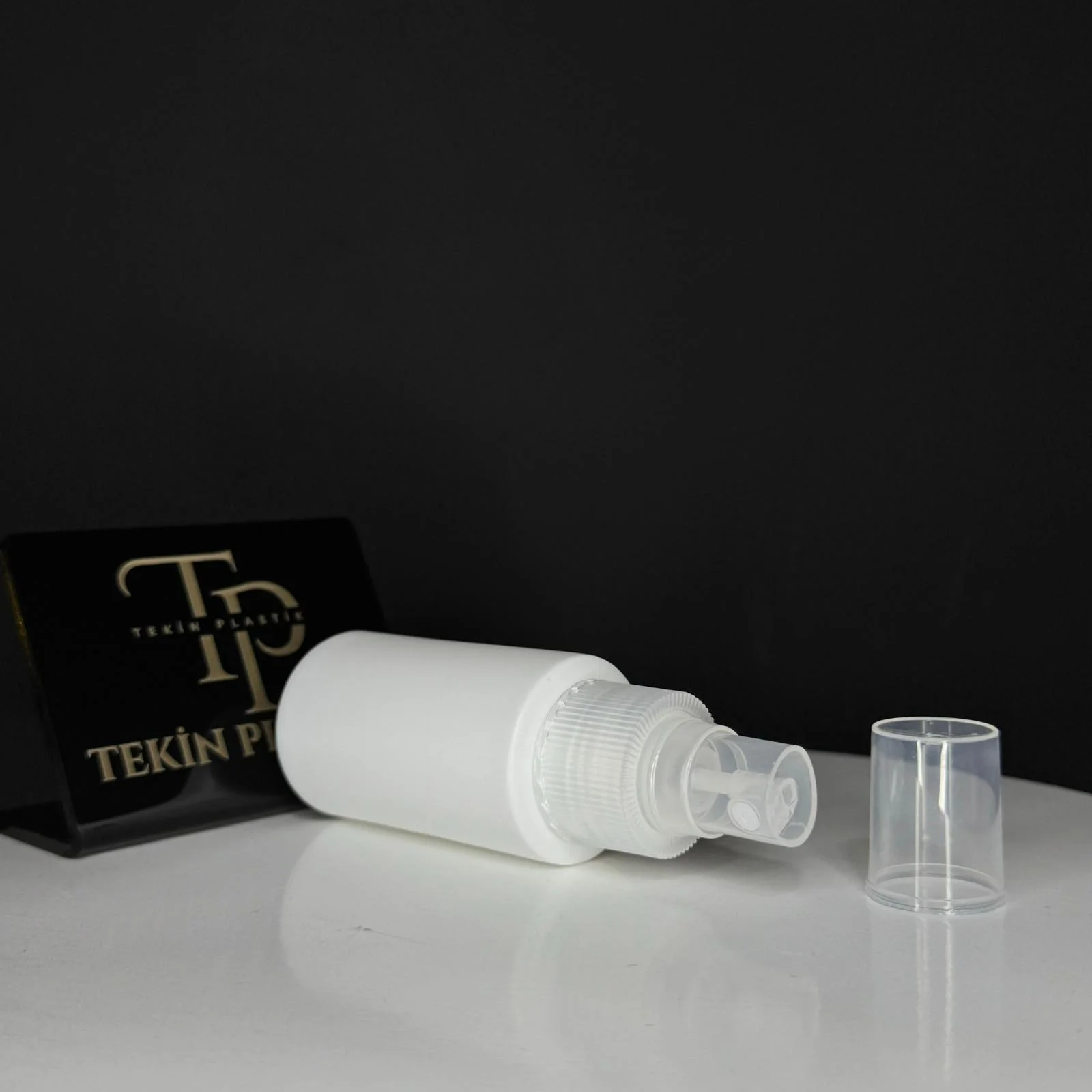 50 ML Küt Model Beyaz Plastik Şişe Şeffaf Parmak Sprey