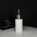 Polietilen Şişe 50 ML – Küt Model Beyaz Silver Siyah Parmak Sprey Şişesi