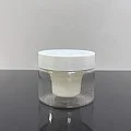 50 ml Çıdarlı Şeffaf Pet Krem Kavanozu Beyaz Kapaklı 50 ml Çıdarlı Şeffaf Pet Krem Kavanozu Beyaz Kapaklı