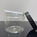400 ml Şeffaf Pet Krem Kavanozu Parlak Siyah Kapaklı Tıpalı 400 ml Şeffaf Pet Krem Kavanozu Parlak Siyah Kapaklı Tıpalı